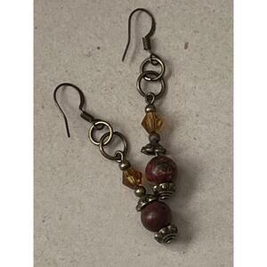 Handcrafted Earrings Natural Gemstone & Crystal Dangle Nickel Free